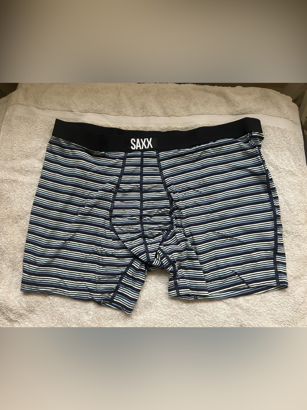 SAXX Men's Vibe Super Soft Comfort Striped Boxer Briefs 2XL Size
